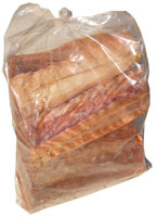 A bag of fire wood ready for delivery